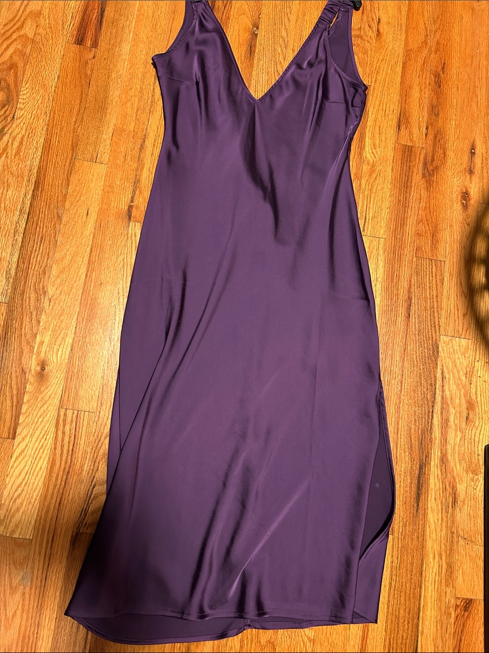 Purple silk like dress